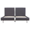 vidaXL Bed Frame without Mattress Grey Faux Leather 135x190 cm Double
