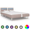 vidaXL Bed Frame with LED without Mattress Cappuccino 135x190 cm Double