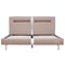 vidaXL Bed Frame with LED without Mattress Cappuccino 135x190 cm Double