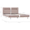 vidaXL Bed Frame with LED without Mattress Cappuccino 135x190 cm Double
