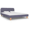 vidaXL Bed Frame without Mattress Light Grey Fabric 150x200 cm King Size