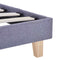 vidaXL Bed Frame without Mattress Light Grey Fabric 150x200 cm King Size