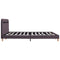 vidaXL Bed Frame with LED without Mattress Taupe Fabric 150x200 cm King Size