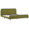 vidaXL Bed Frame without Mattress Green Fabric 135x190 cm Double