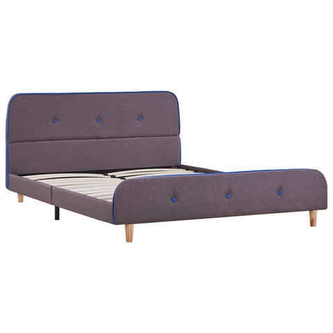 vidaXL Bed Frame without Mattress Taupe Fabric 135x190 cm Double
