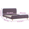 vidaXL Bed Frame without Mattress Taupe Fabric 135x190 cm Double