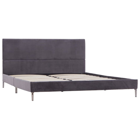 vidaXL Bed Frame without Mattress Grey Fabric 135x190 cm Double