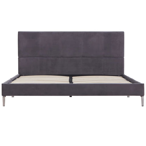 vidaXL Bed Frame without Mattress Grey Fabric 135x190 cm Double