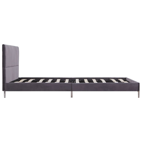 vidaXL Bed Frame without Mattress Grey Fabric 135x190 cm Double