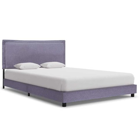 vidaXL Bed Frame without Mattress Light Grey Fabric 135x190 cm Double