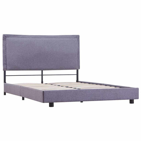 vidaXL Bed Frame without Mattress Light Grey Fabric 135x190 cm Double