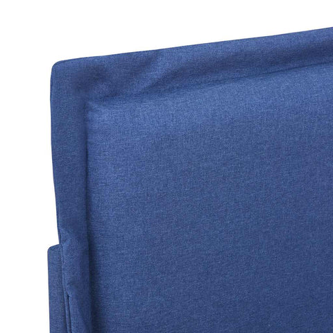 vidaXL Bed Frame without Mattress Blue Fabric 150x200 cm King Size