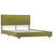 vidaXL Bed Frame without Mattress Green Fabric 135x190 cm Double