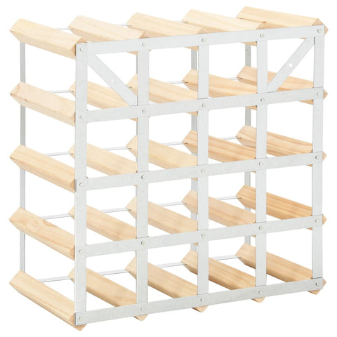 vidaXL Wine Rack for 20 Bottles Solid Pinewood