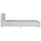 vidaXL Bed Frame without Mattress Grey Natural Rattan 140x200 cm