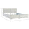 vidaXL Bed Frame without Mattress Grey Natural Rattan 140x200 cm
