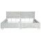 vidaXL Bed Frame without Mattress Grey Natural Rattan 180x200 cm Super King