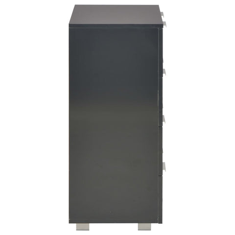 vidaXL Sideboard High Gloss Black 60x35x80 cm Engineered Wood