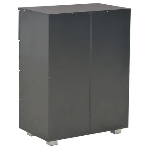 vidaXL Sideboard High Gloss Black 60x35x80 cm Engineered Wood