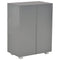 vidaXL Sideboard High Gloss Grey 60x35x80 cm Engineered Wood