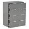 vidaXL Sideboard High Gloss Grey 60x35x80 cm Engineered Wood