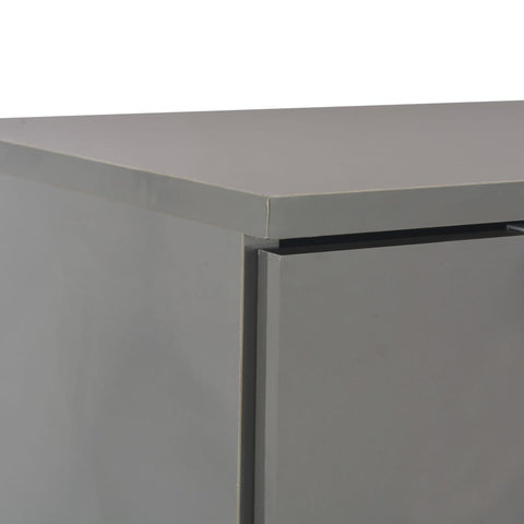 vidaXL Sideboard High Gloss Grey 107x35x80.5 cm