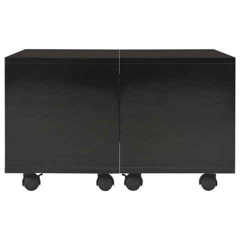 vidaXL Coffee Table High Gloss Black 60x60x35 cm Engineered Wood