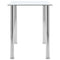 vidaXL Dining Table Transparent 120x60x75 cm Tempered Glass