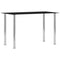 vidaXL Dining Table Black 120x60x75 cm Tempered Glass