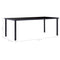vidaXL Dining Table Black 200x100x75 cm Tempered Glass