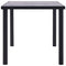 vidaXL Dining Table Black and Concrete Grey 160x80x75 cm MDF
