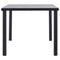 vidaXL Dining Table Black and Concrete Grey 180x90x75 cm MDF