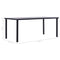 vidaXL Dining Table Black and Concrete Grey 200x100x75 cm MDF
