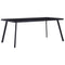 vidaXL Dining Table Black 160x80x75 cm Tempered Glass