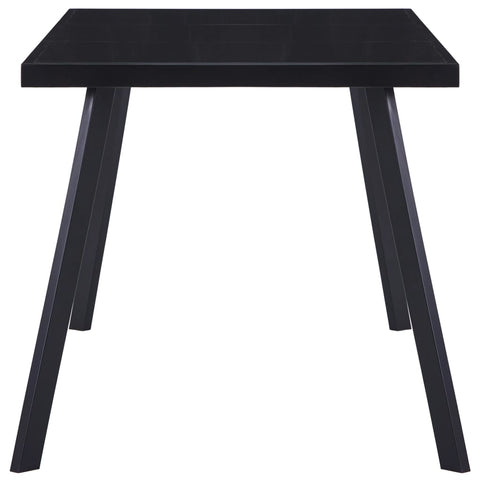 vidaXL Dining Table Black 180x90x75 cm Tempered Glass