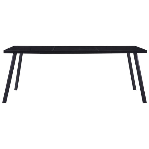 vidaXL Dining Table Black 200x100x75 cm Tempered Glass