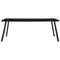 vidaXL Dining Table Black 200x100x75 cm Tempered Glass