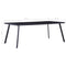 vidaXL Dining Table Black 200x100x75 cm Tempered Glass