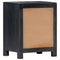 vidaXL Hand Carved Bedside Cabinet Grey 40x30x50 cm Solid Mango Wood