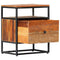vidaXL Bedside Cabinet 40x30x50 cm Solid Reclaimed Wood and Steel