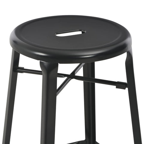 vidaXL 3 Piece Bar Set Steel Black