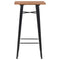 vidaXL 3 Piece Bar Set Steel Black