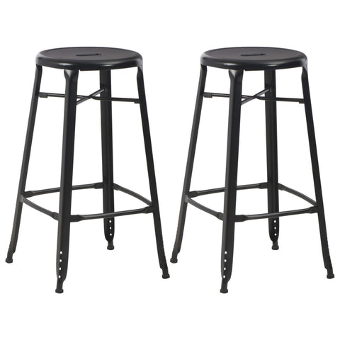vidaXL 3 Piece Bar Set Steel Black