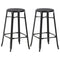 vidaXL 3 Piece Bar Set Steel Black
