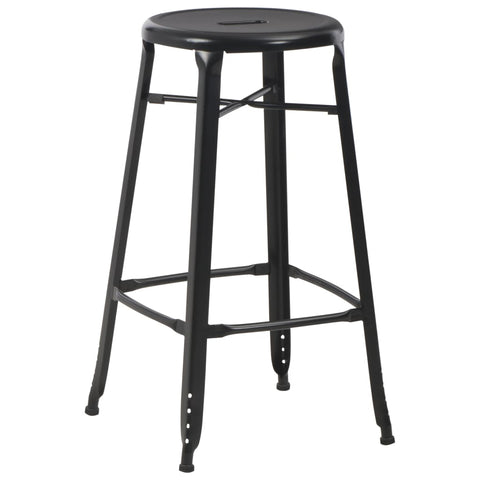 vidaXL 3 Piece Bar Set Steel Black