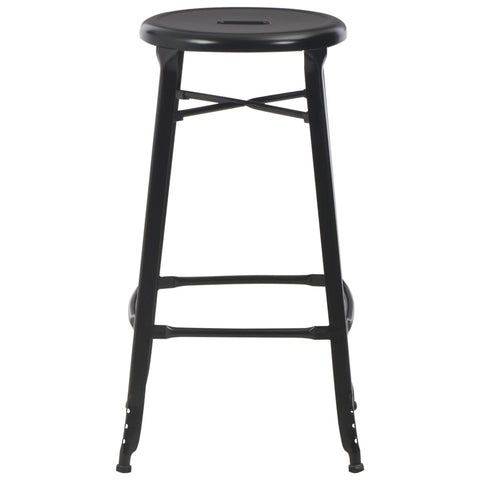 vidaXL 3 Piece Bar Set Steel Black