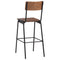 vidaXL 3 Piece Bar Set Steel Brown Black