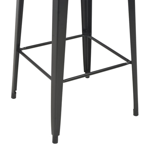 vidaXL 3 Piece Bar Set Steel Brown Black