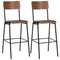 vidaXL 3 Piece Bar Set Steel Brown Black