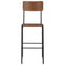 vidaXL 3 Piece Bar Set Steel Brown Black